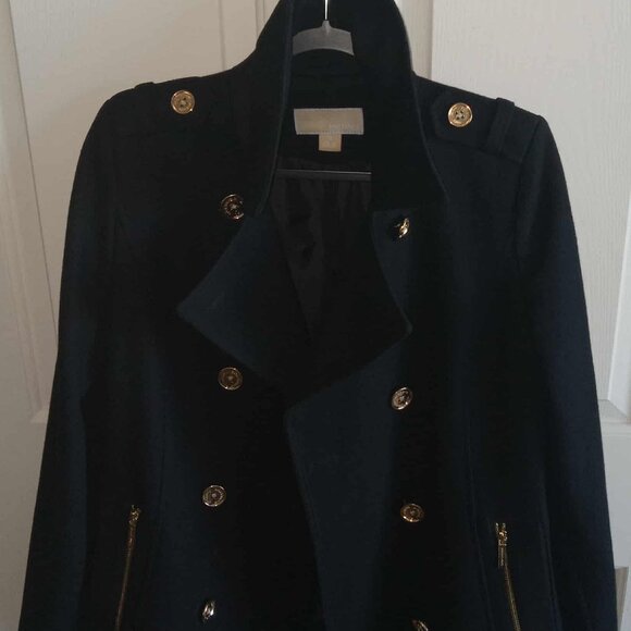 Michael Kors Wool Blend Double Breasted Peacoat - Picture 4 of 10